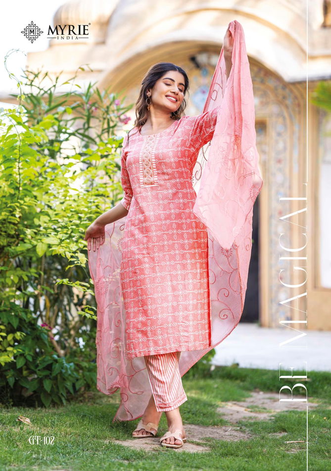 Myrie Golden Tree Stylish Printed Readymade Suits Catalog